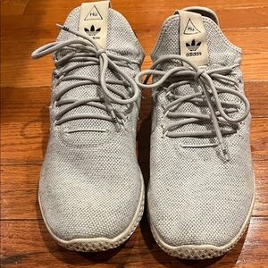 Adidas Light Gray Knit Sneakers